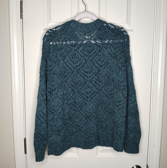 American Eagle knit Sweater Emerald Green Small - Picture 3 of 6